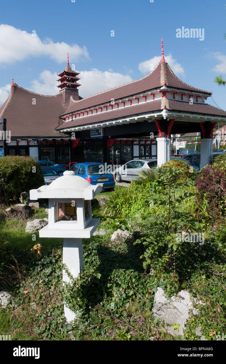 Der chinesische Garage in Langley Park in der Nähe von Beckenham, Kent Stockfoto