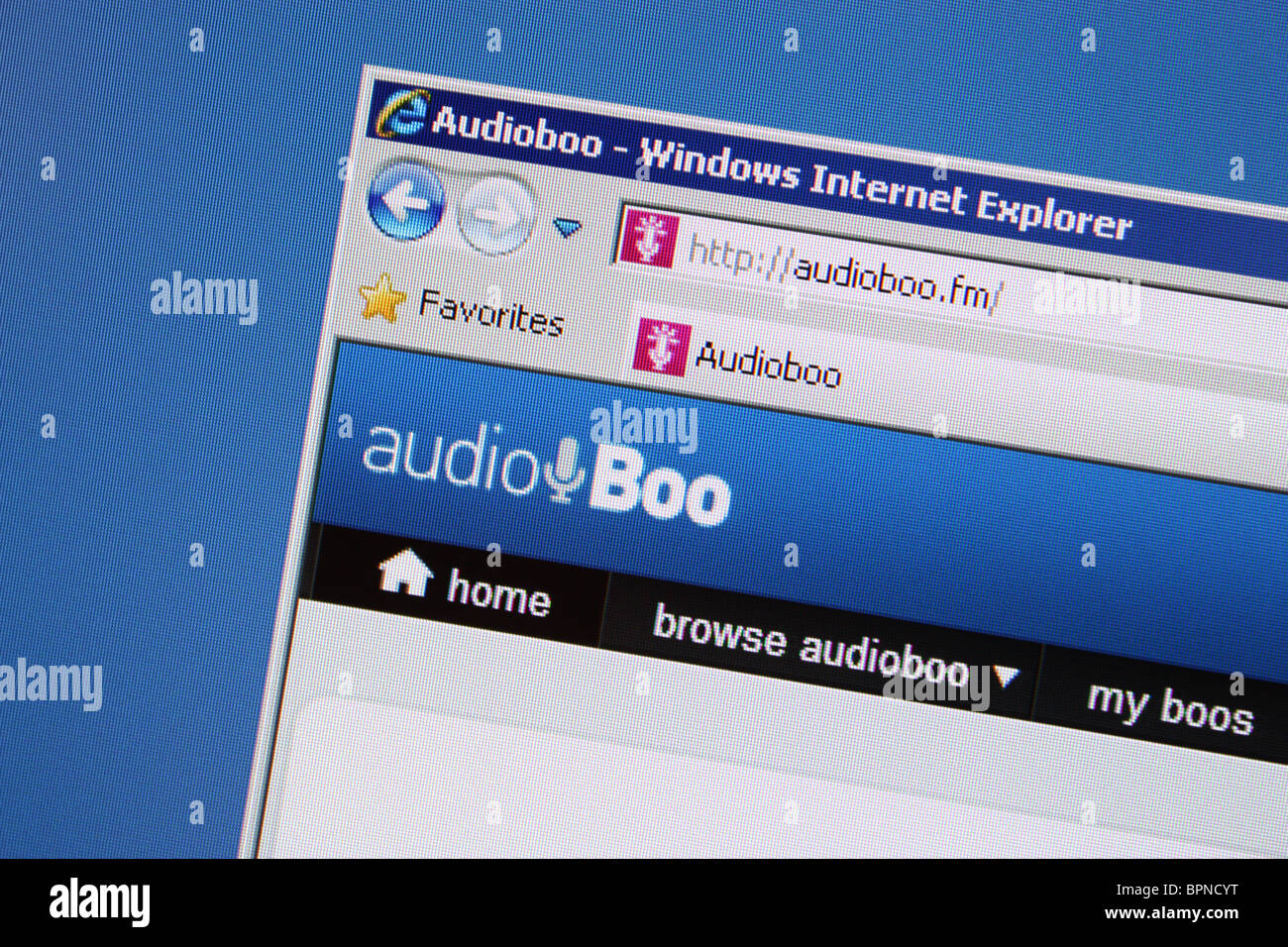 Audioboo audio sharing-Online-website Stockfoto