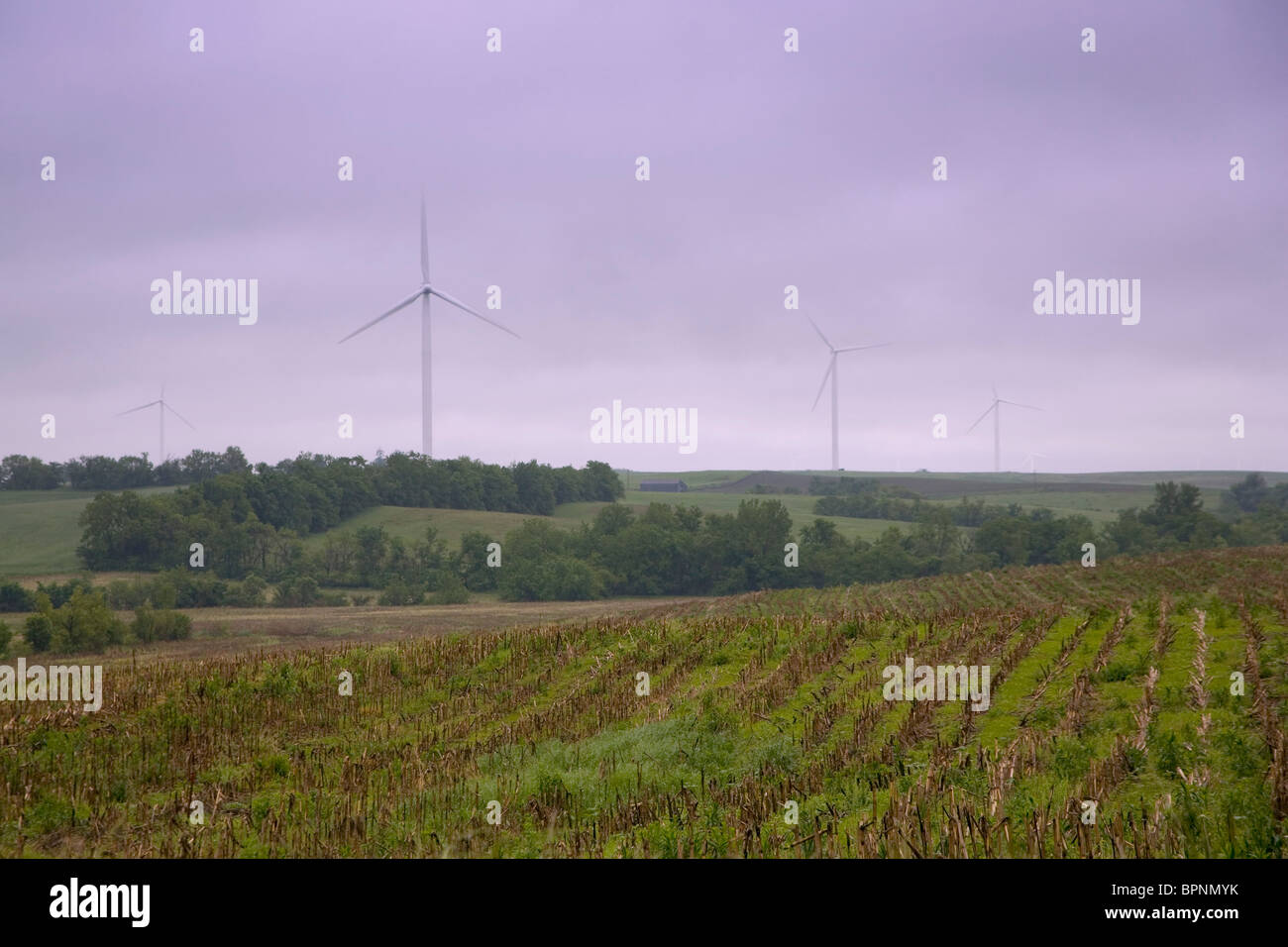 Konzeption-Windpark in Konzeption Junction, Missouri Stockfoto