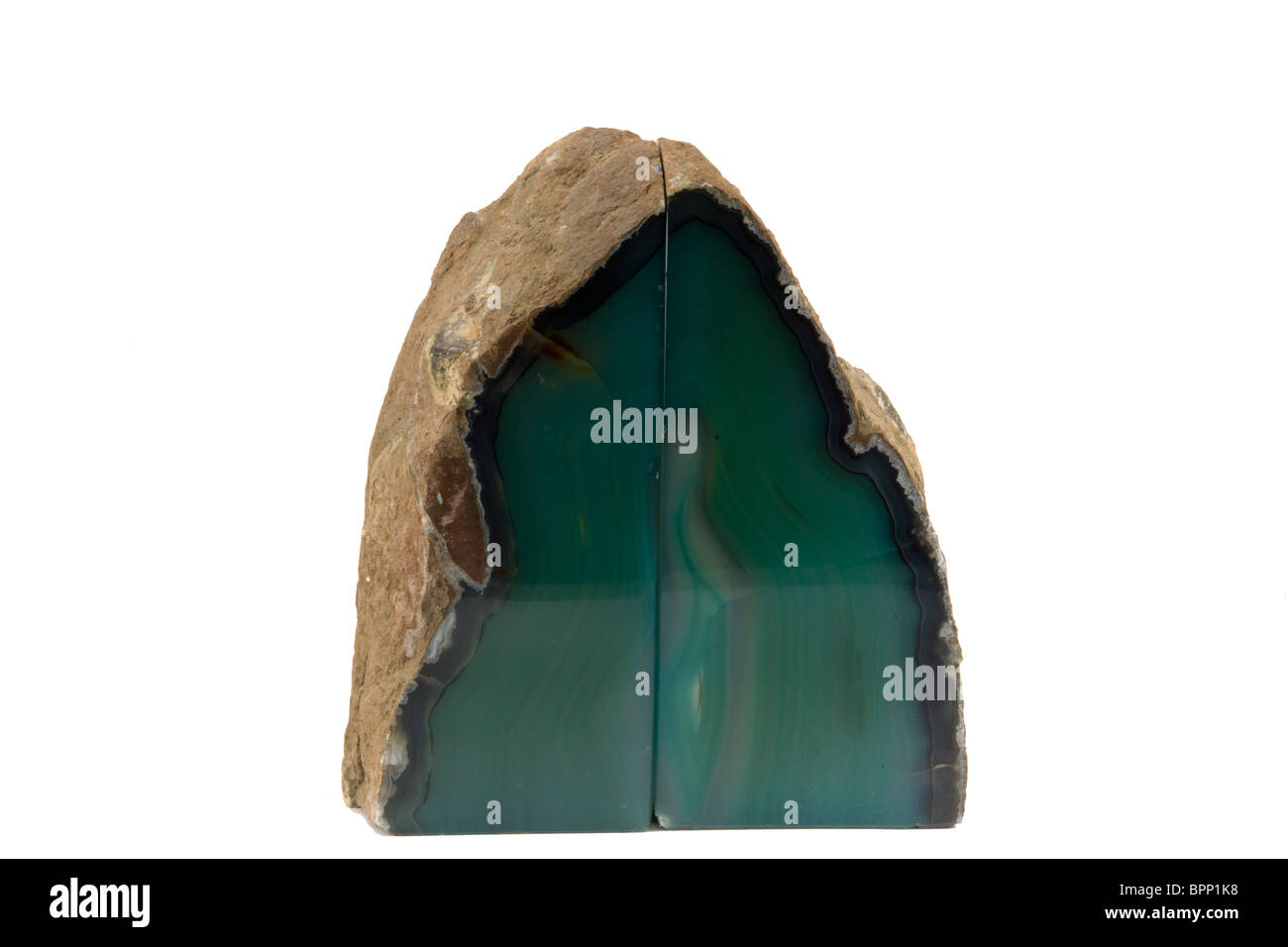 Achat grün poliert Mineral gefunden in den Rocky Mountains Stockfoto