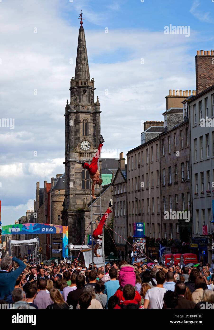 Edinburgh Fringe Festival Straßenkünstler Schottland UK Europe Stockfoto
