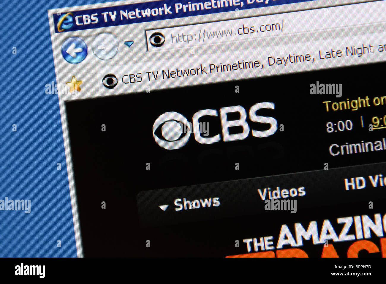 CBS-TV-Netz Stockfoto
