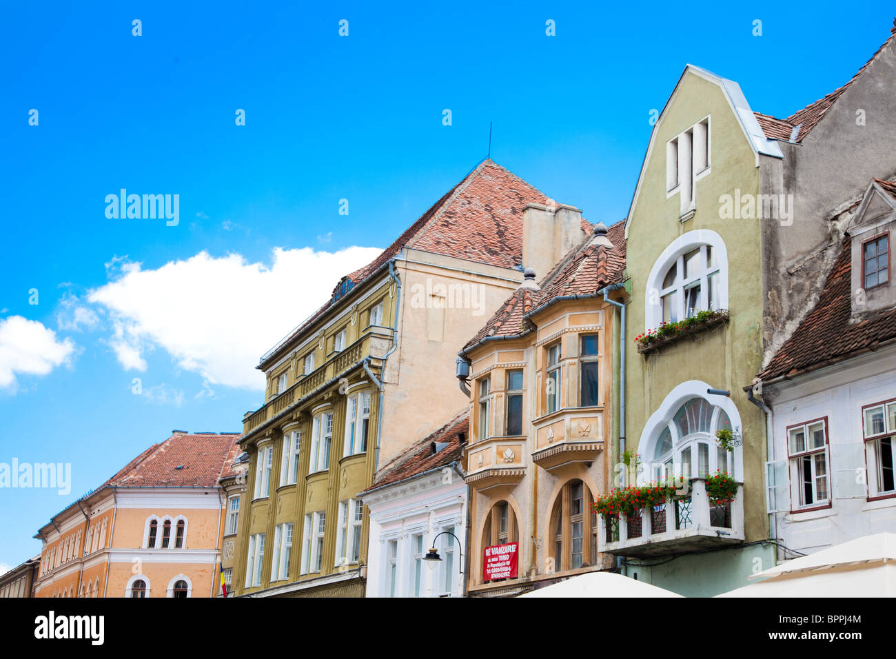 Architektur in der Stadt Brasov, Rumänien. Stockfoto