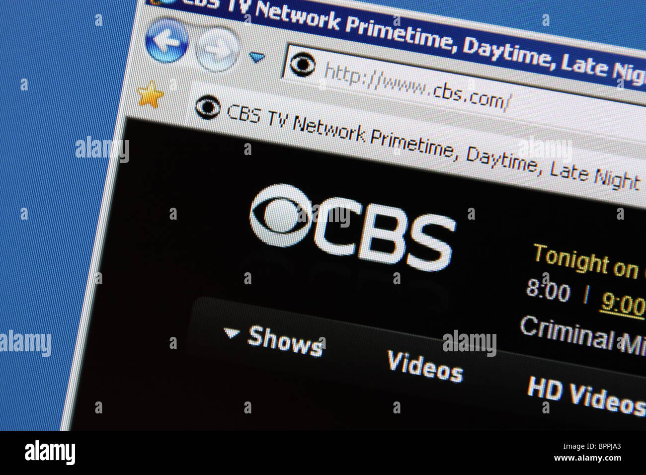 CBS-TV-Netz Stockfoto