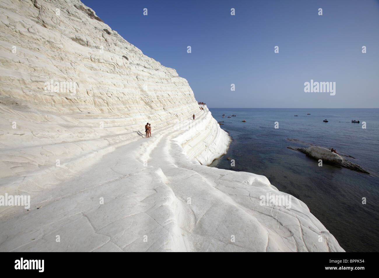 Scala dei Turchi (Türkische Treppe), das weiße Riff in Realmonte, Sizilien, Italien Stockfoto