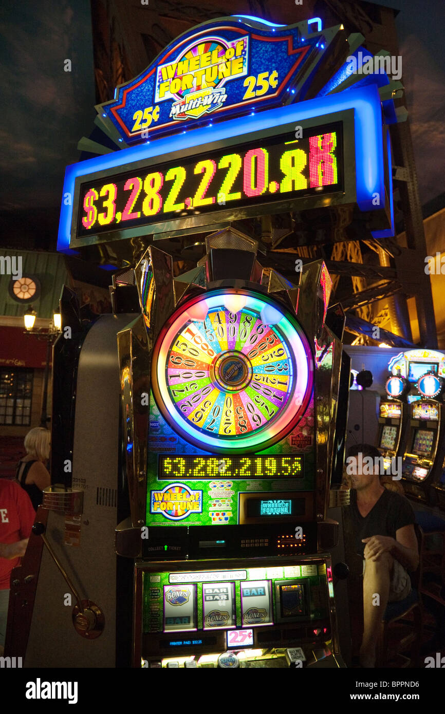 Glücksrad spielen Spielautomat, Las Vegas, Nevada, USA Stockfoto