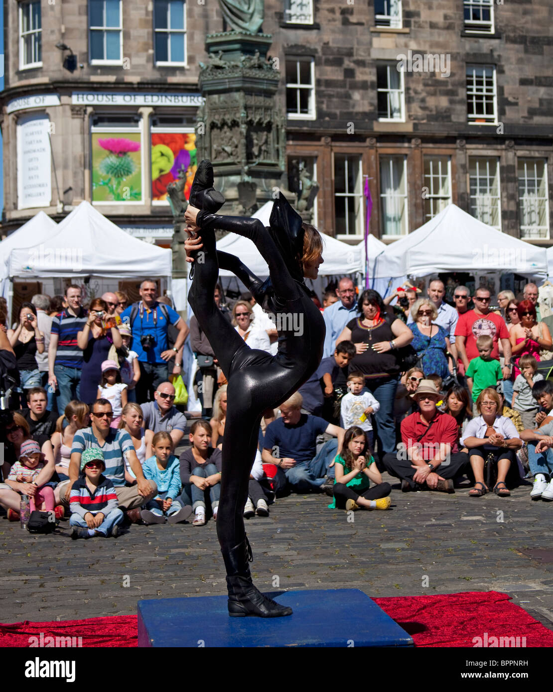 Edinburgh Fringe Festival Straßenkünstler Schottland UK Europe Stockfoto