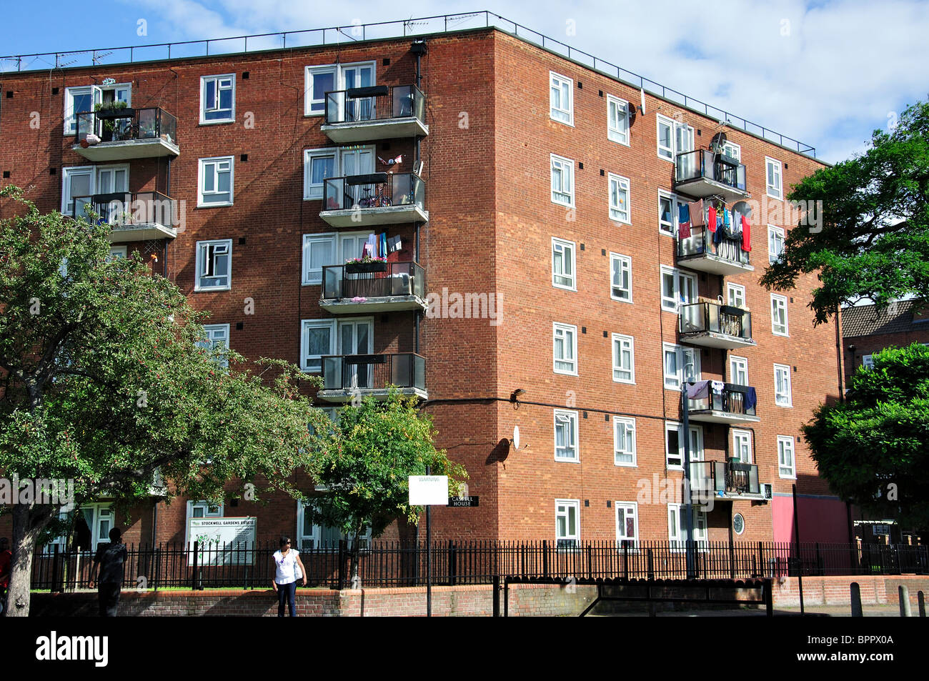 Watham Estate, Clapham Road, Stockwell, London Borough of Lambeth, Greater London, England, Vereinigtes Königreich Stockfoto