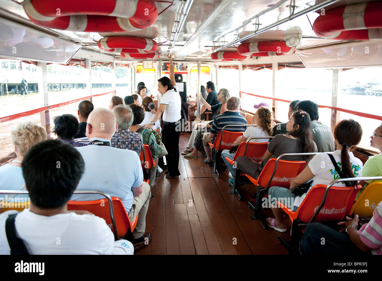 ÖPNV-Boot auf den Kanälen, Bangkok, Thailand Stockfoto