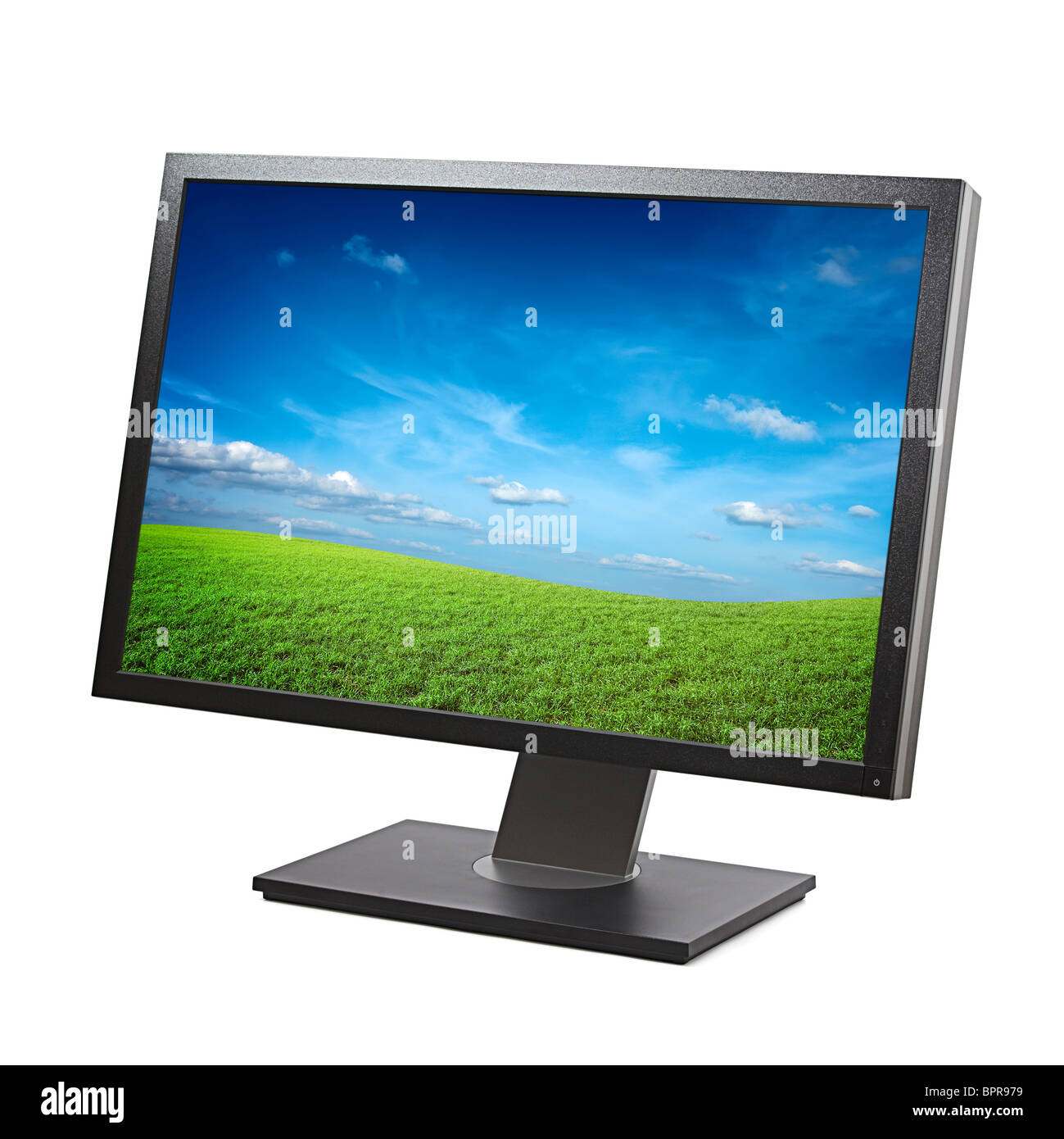 Computer-Monitor, isoliert Stockfoto