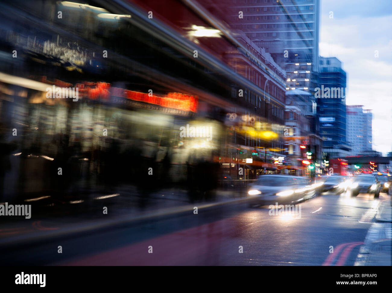 Londoner Berufsverkehr Stockfoto
