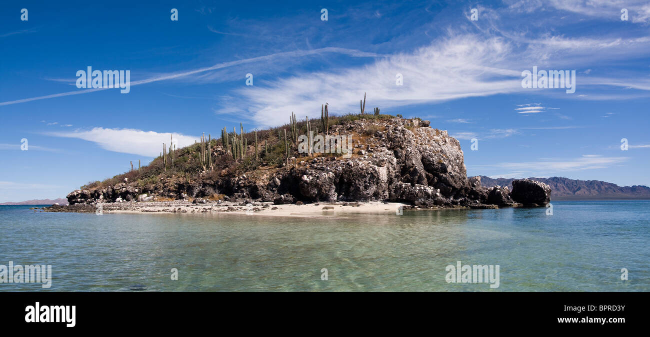 Isla Pitahaya in Bahia de Concepcion, Sea of Cortez, Baja California, Mexiko. Stockfoto