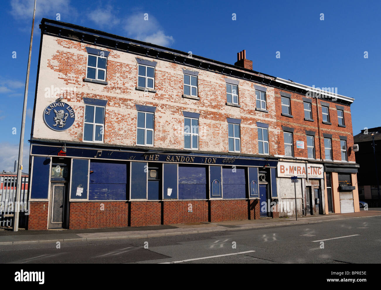 Die Sandon Lion Public House auf Regent Straße (Dock), Liverpool. Stockfoto