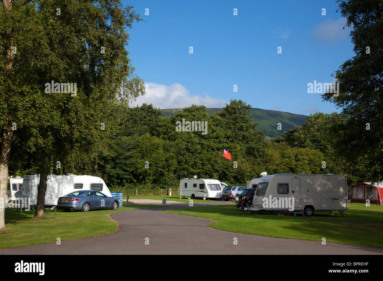 Pandy Caravan Club Site; Wales Stockfoto