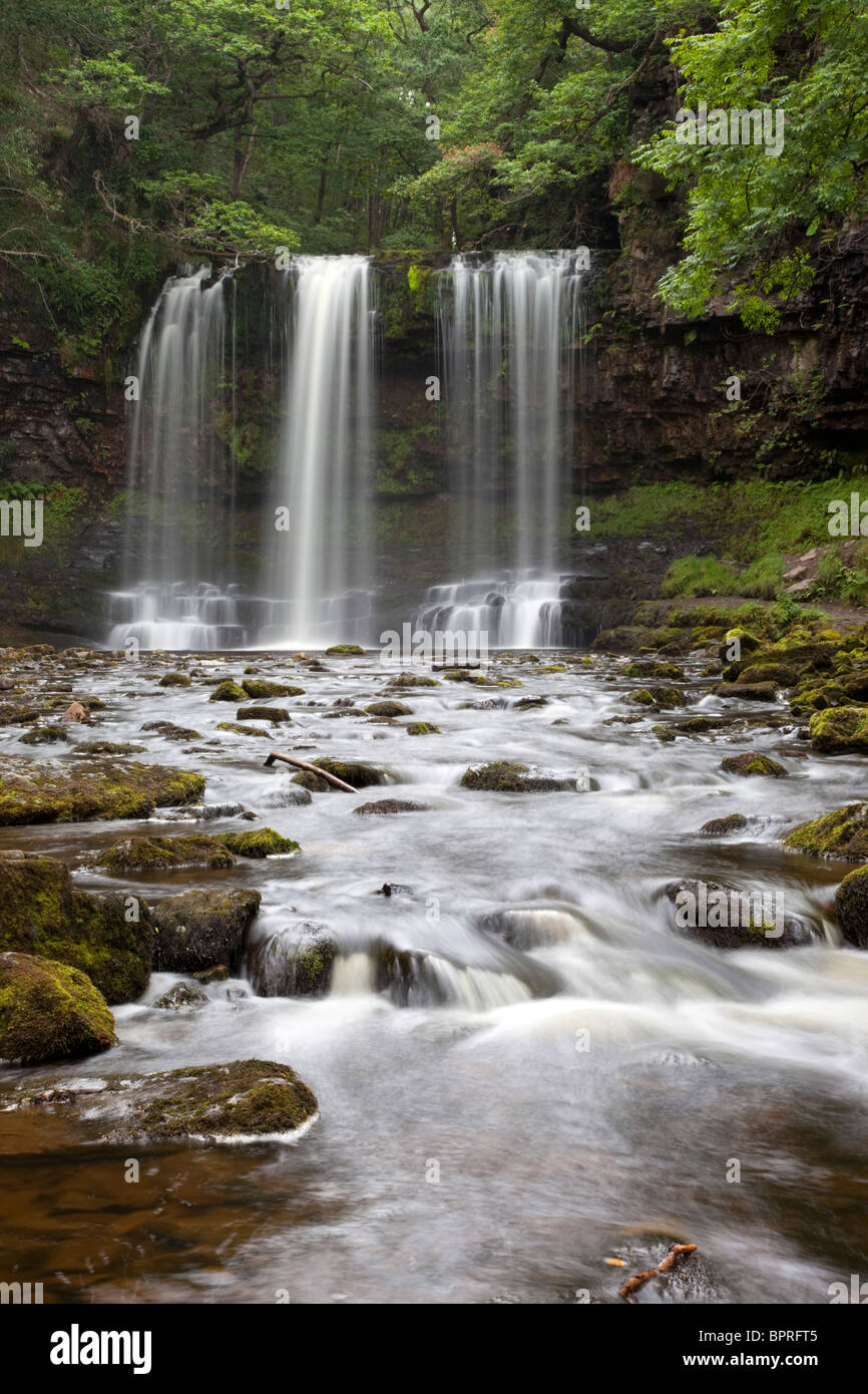 Sgwd yr Eira Wasserfall; Afon Hepste; Brecon Beacons Stockfoto