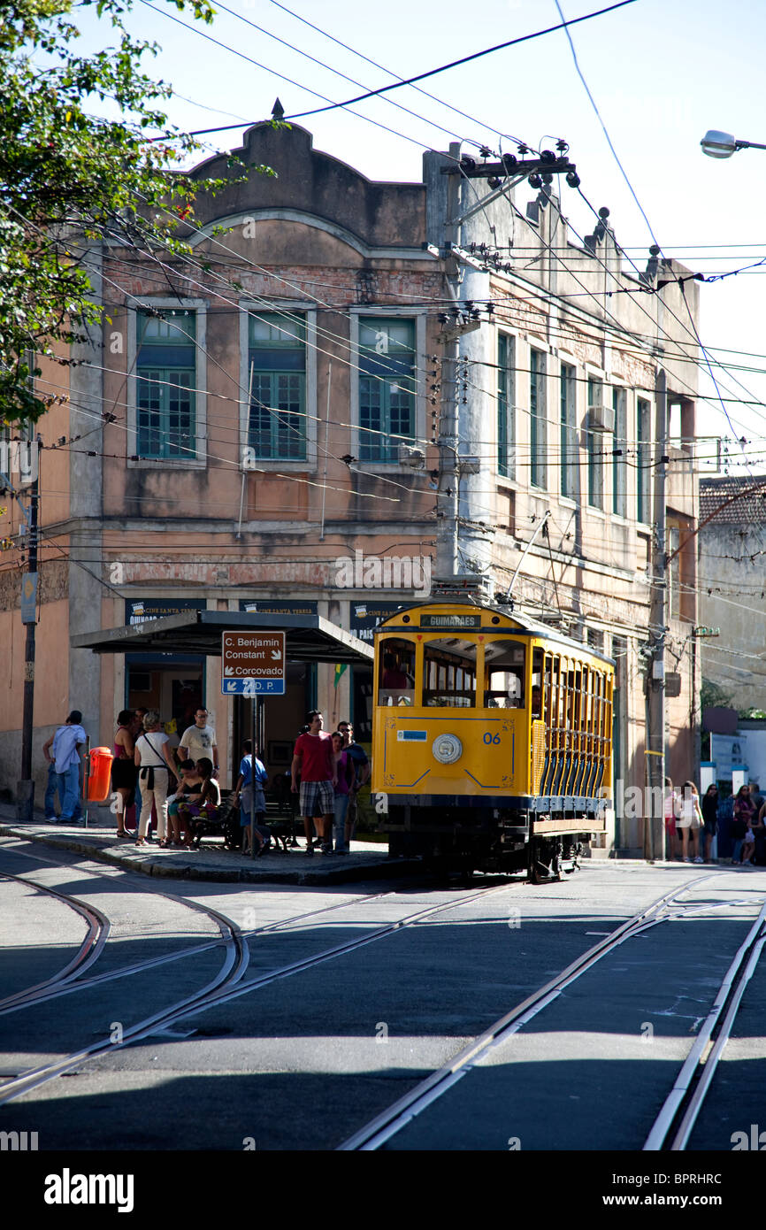 Santa Teresa, die Hügel böhmischen Bezirk von Rio De Janeiro, Brasilien, die schnell gentrified geworden ist. Stockfoto