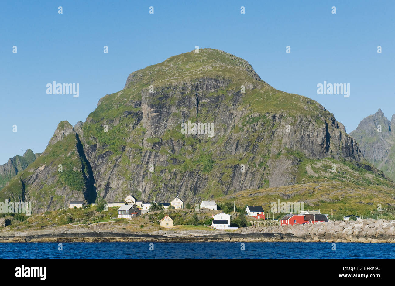 Å, Fischerdorf auf der Insel Moskenes, Lofoten Inseln, Norwegen Stockfoto