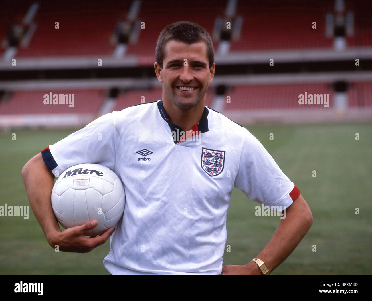 Wolverhampton Wanderers FC Spieler Steve Bull in England Kit 1990 Stockfoto