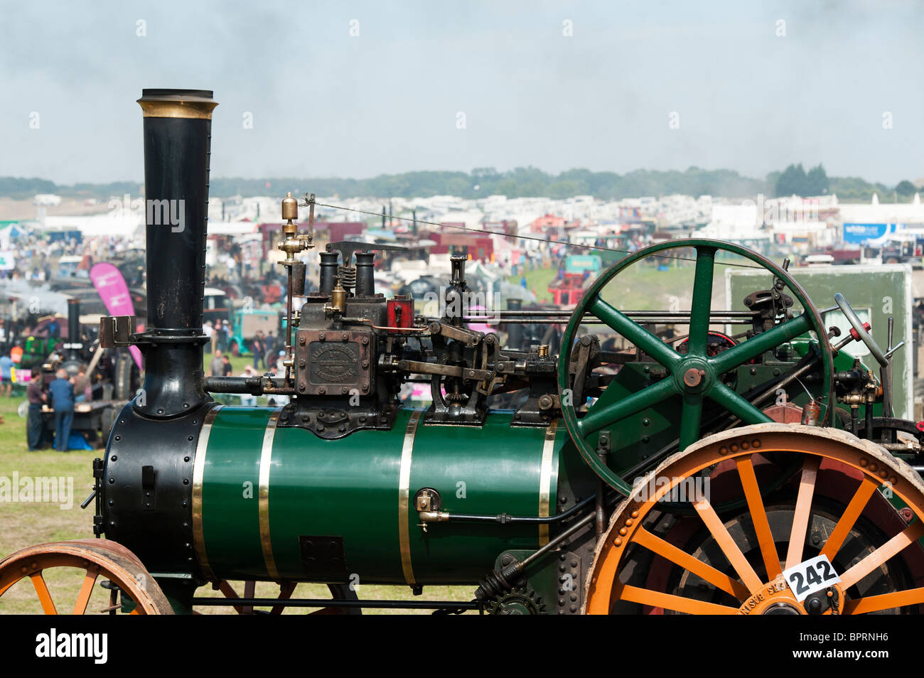 Vintage Dampf-Lokomobile am Great Dorset steam fair in England Stockfoto