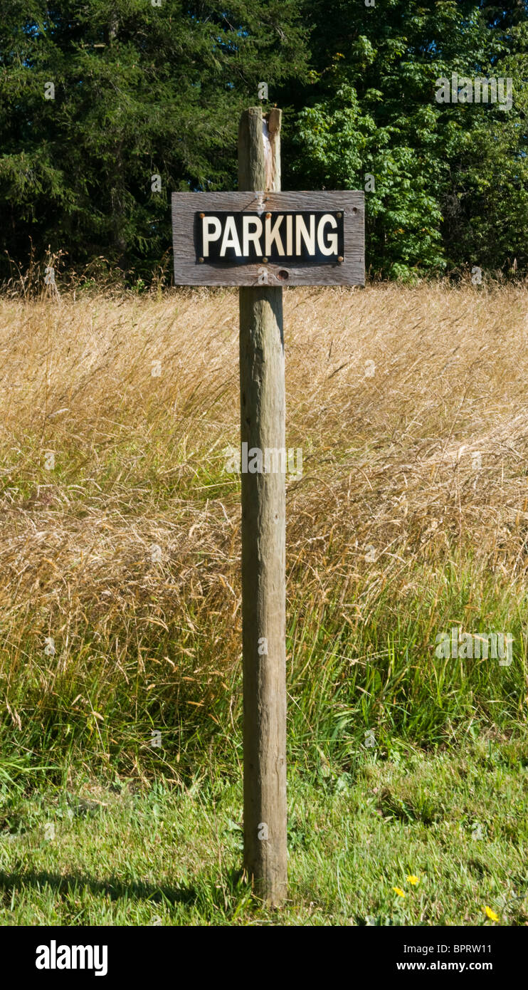 Parkplatz Schild Stockfoto