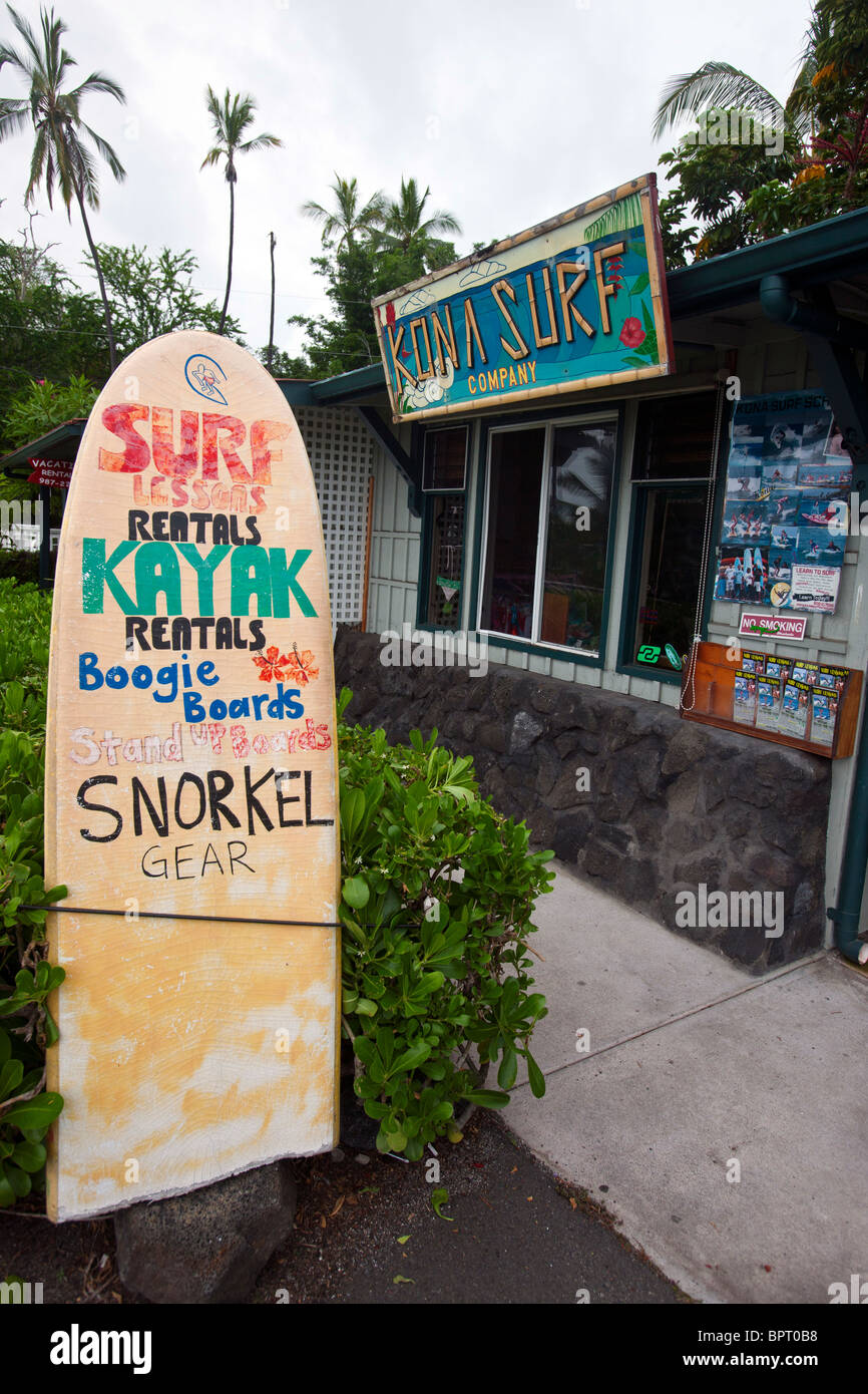 Kona Surf Shop, Kona, Big Island, Hawaii, Vereinigte Staaten von Amerika Stockfoto