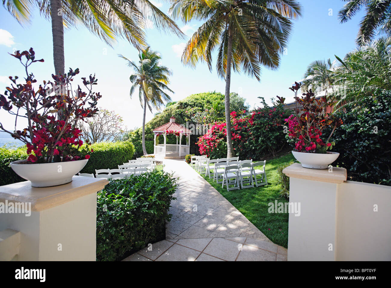 Hochzeit-Pavillon, Frenchman es Reef, St. Thomas, Amerikanische Jungferninseln Stockfoto