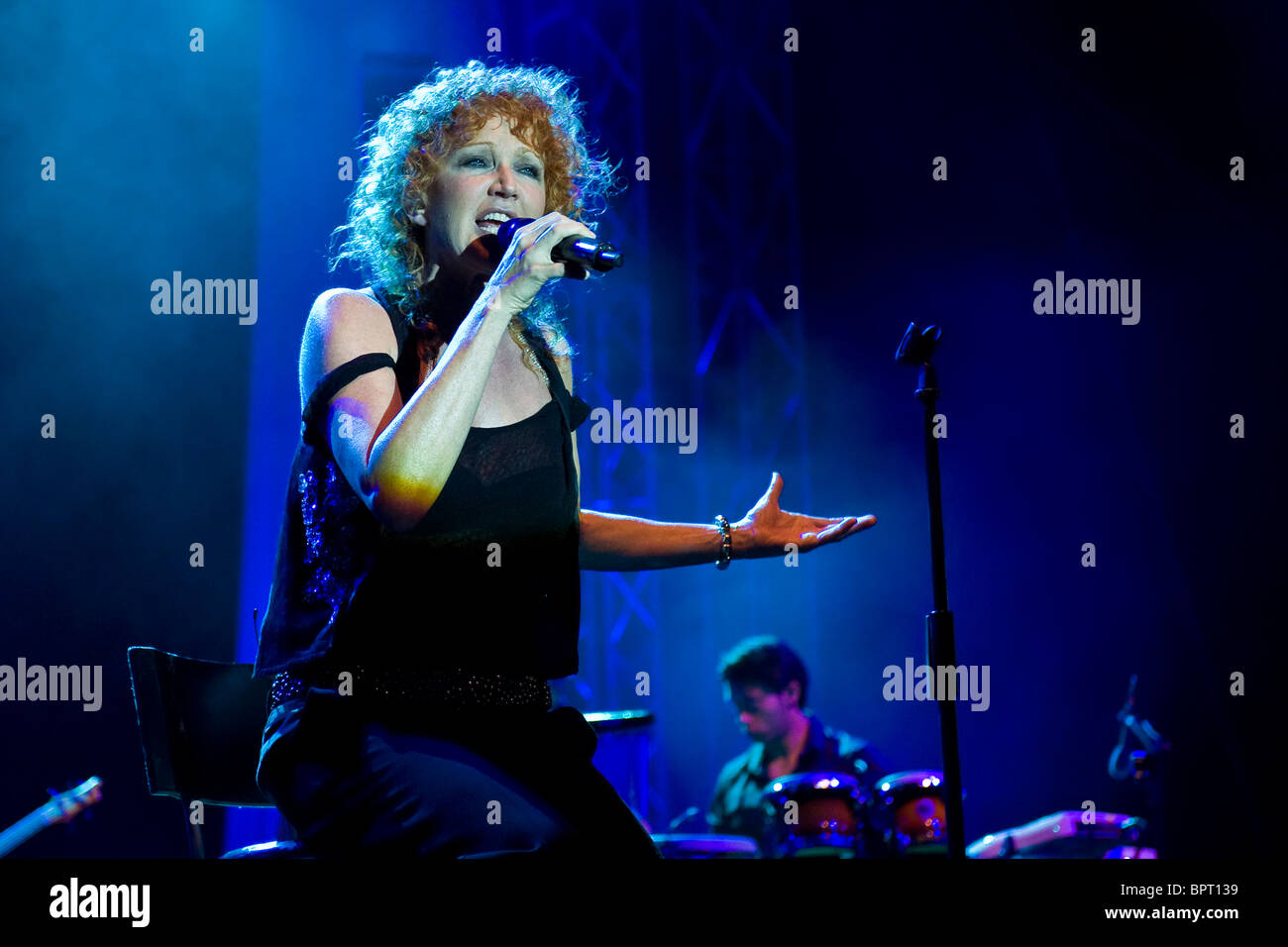 03.09.2010, Pavia, Fiorella Mannoia in Konzert Stockfoto