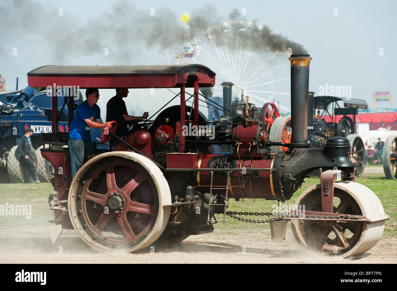 Vintage Dampfwalze Motor bei Great Dorset Steam fair in England Stockfoto
