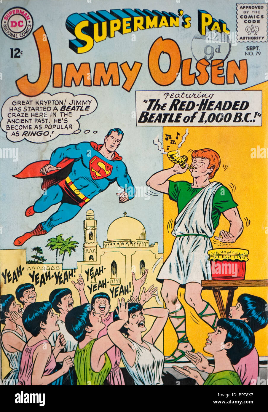 Abdeckung von DC Comic Superman Pal Jimmy Olsen. Stockfoto