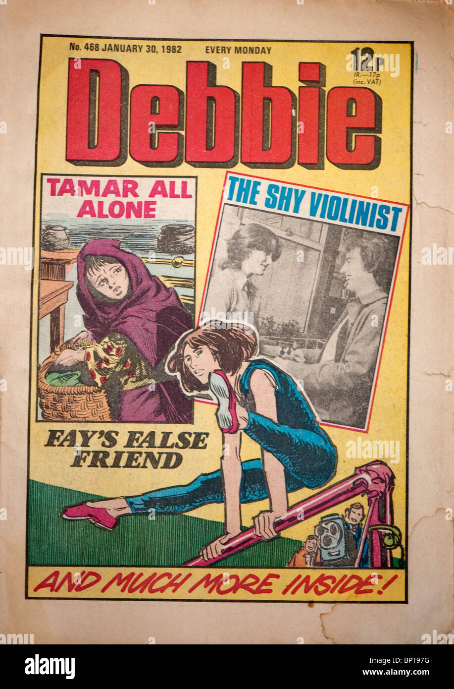 1982 Edition Cover von Debbie Comic für Mädchen. Stockfoto