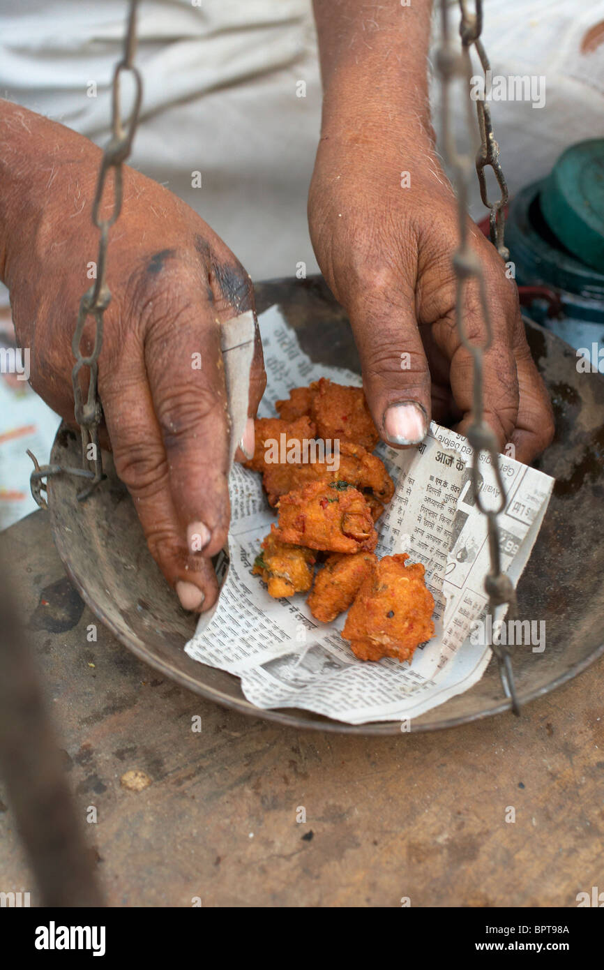 Deep fried Vadas in Rajasthan Stockfoto