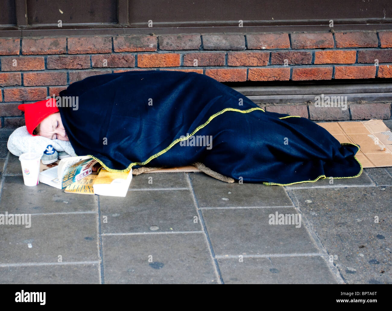 Obdachloser schlafen rau, London, England, UK Stockfoto