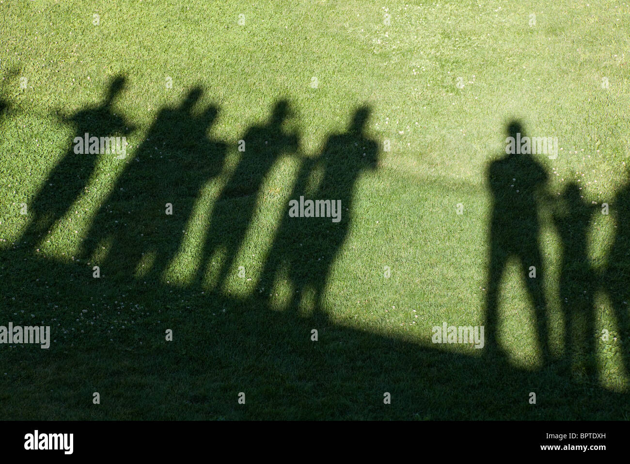 Schatten von Menschen für Hintergrund Stockfoto