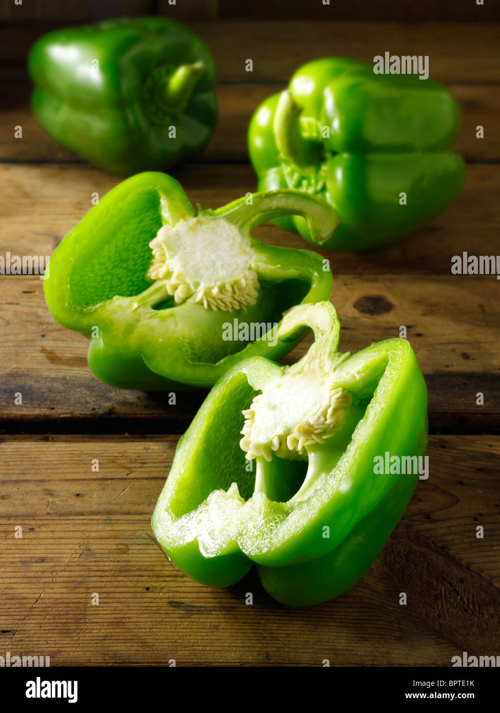 Grüner Paprika-Fotos, Bilder & Bilder Stockfoto