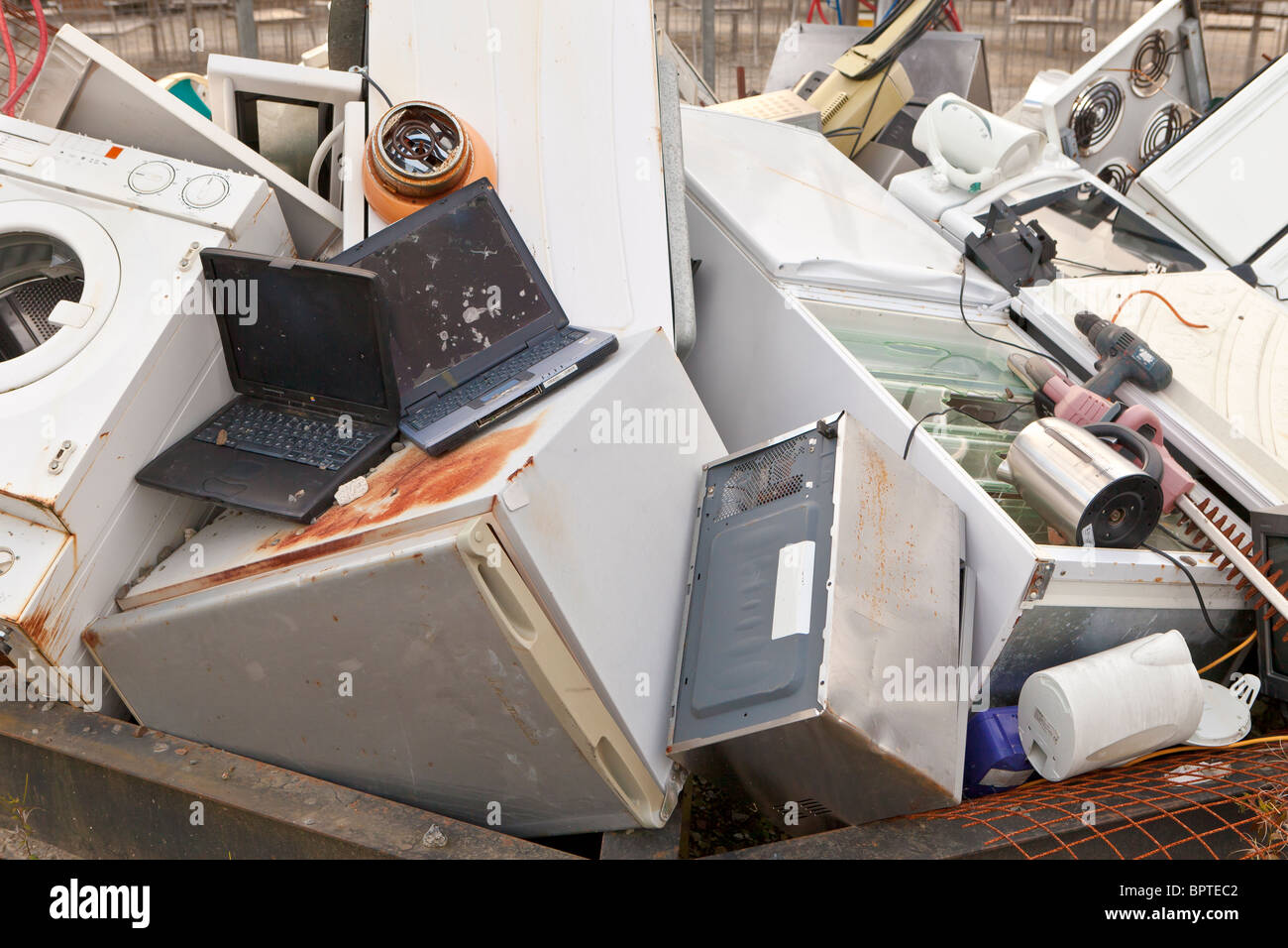 Haushaltsgeräte für das recycling Stockfoto