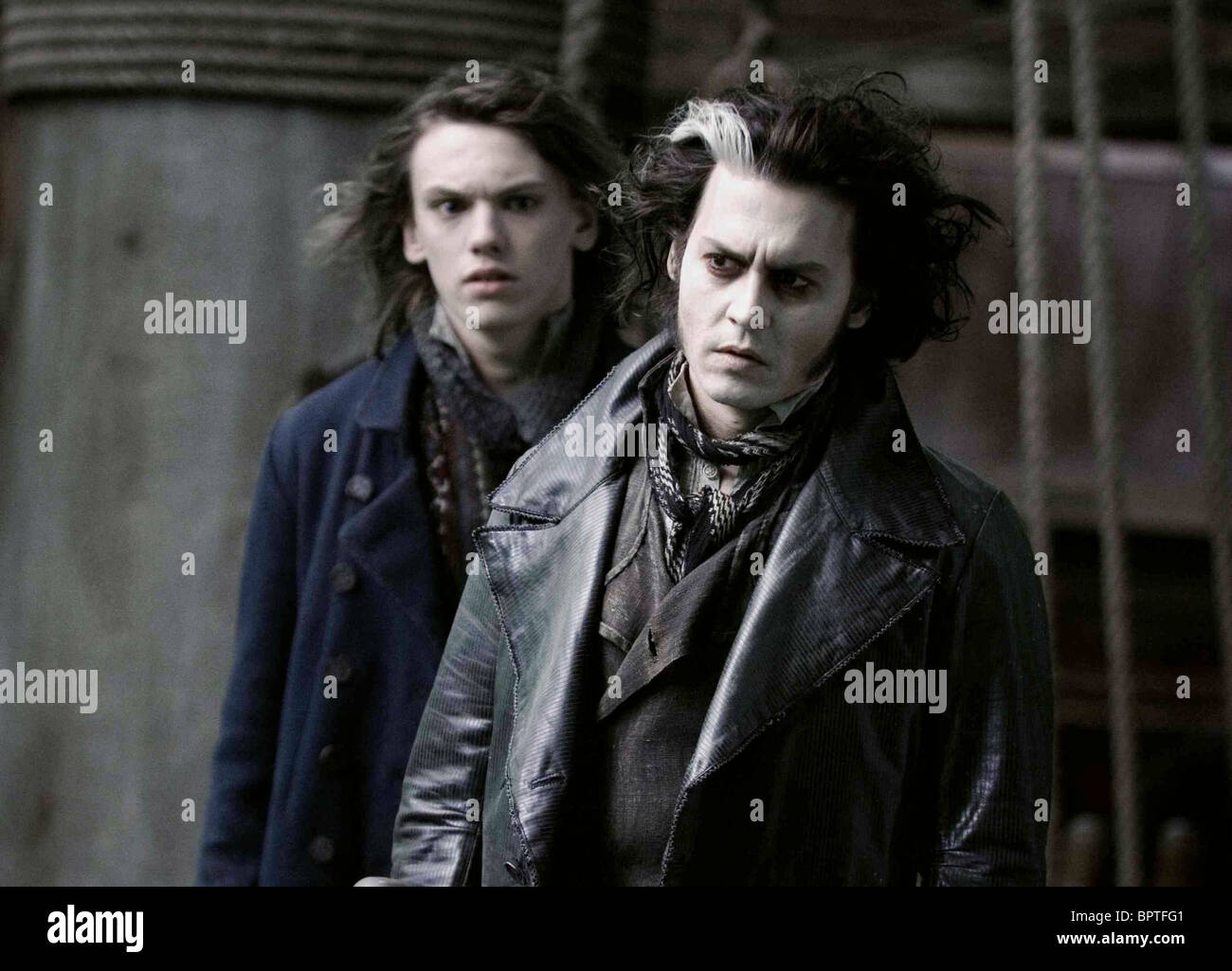 JAMIE CAMPBELL BOWER, Johnny Depp SWEENEY TODD: DER DÄMON BARBIER der Fleet  Street, 2007 Stockfotografie - Alamy