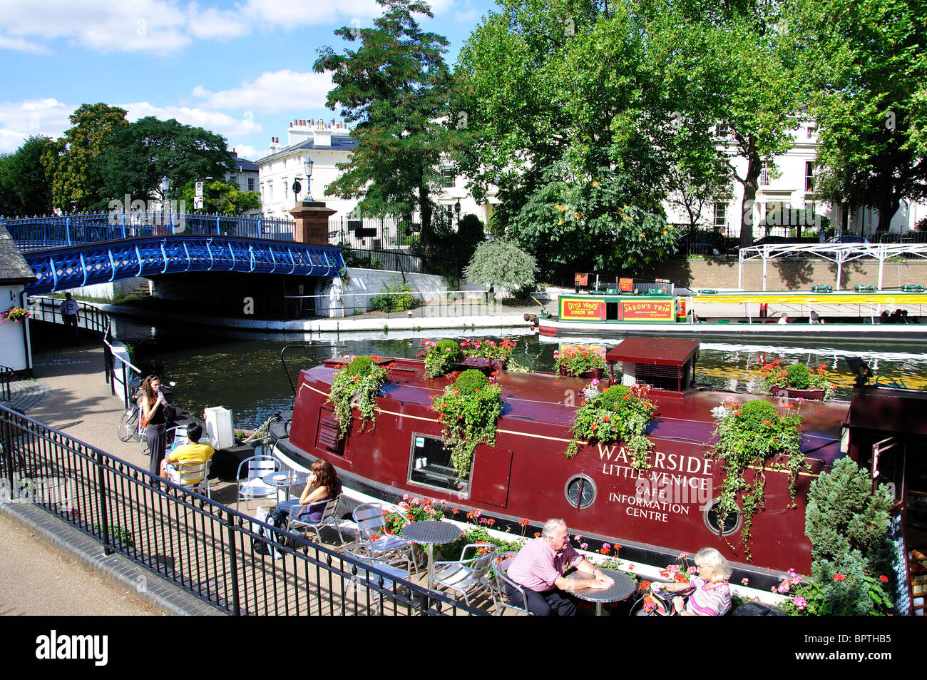 Am Ufer Café, klein-Venedig, Maida Vale, City of Westminster, Greater London, England, Vereinigtes Königreich Stockfoto