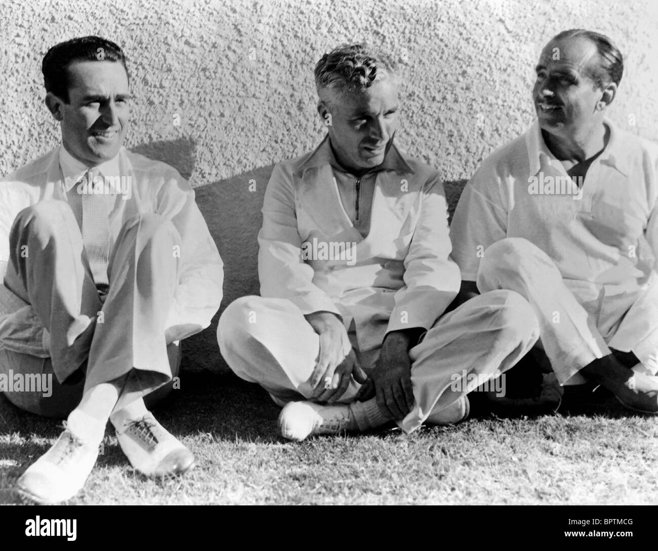 HAROLD LLOYD CHARLIE CHAPLIN & DOUGLAS FAIRBANKS SN COMEDY SCHAUSPIELER & SCHAUSPIELER (1937) Stockfoto