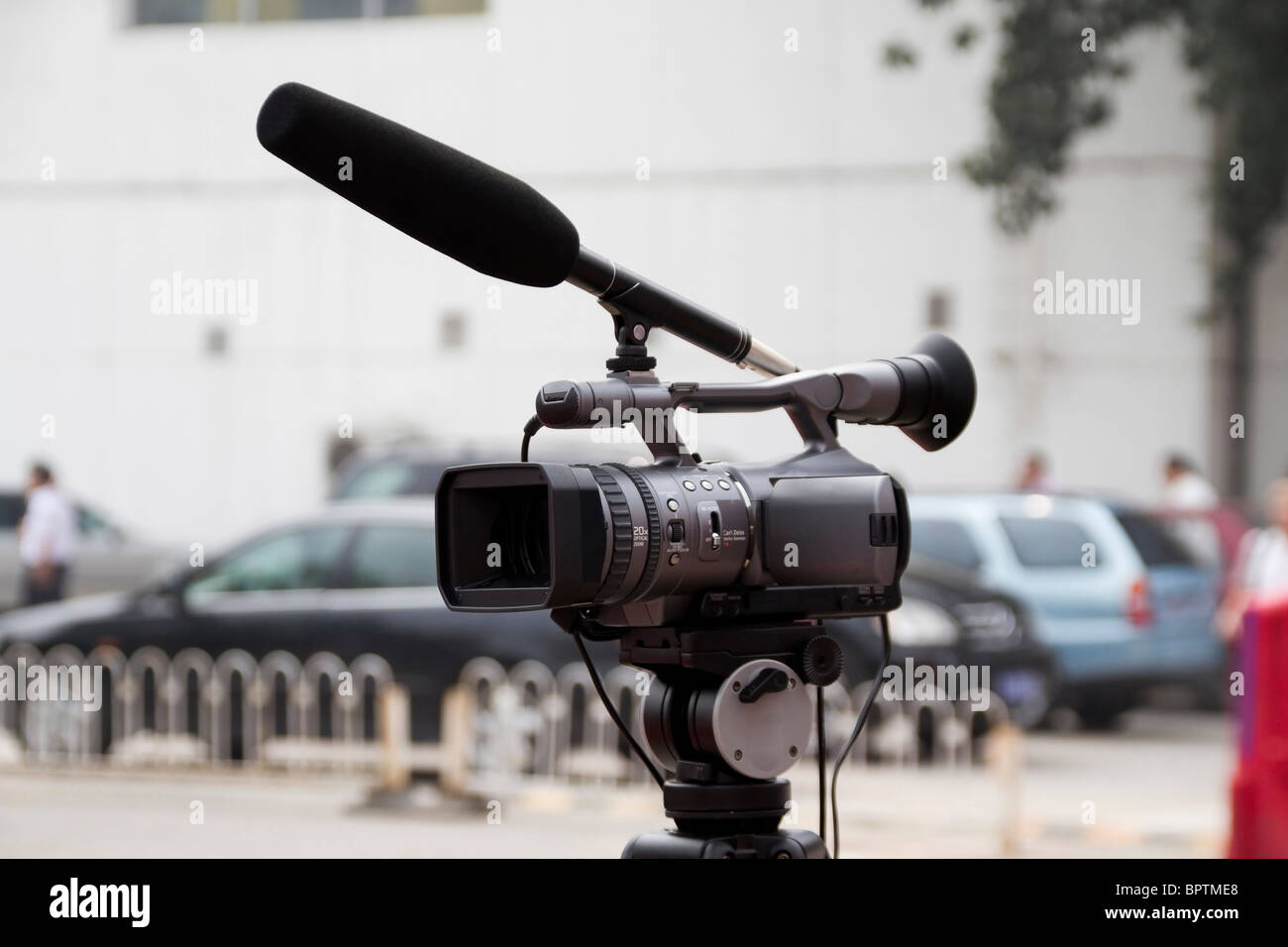 Videokamera für Nachrichten Fernsehen Stockfoto