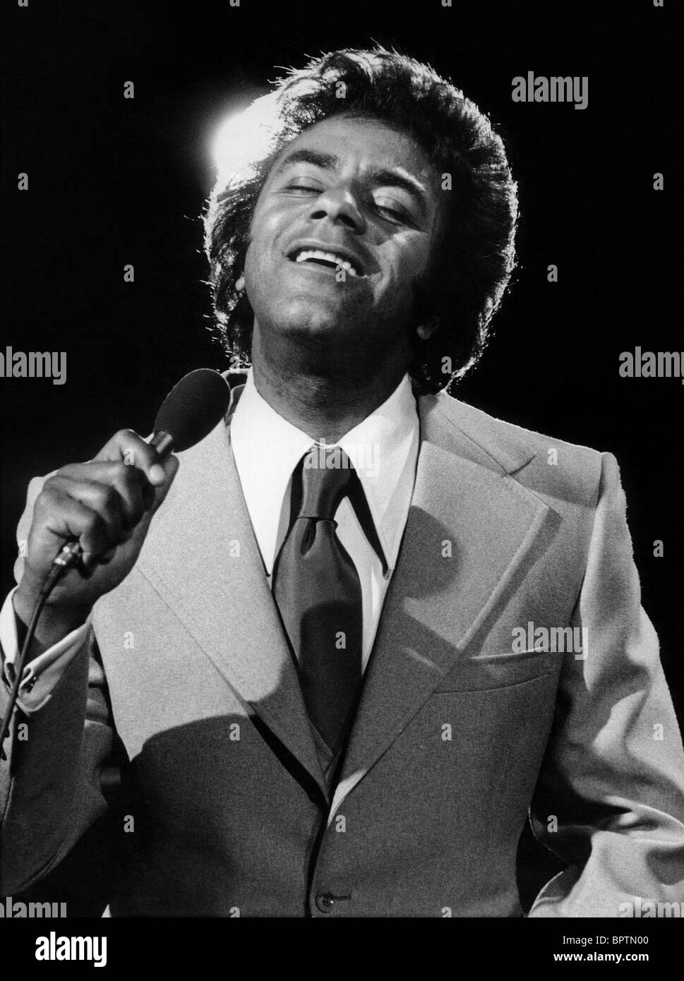 SÄNGER JOHNNY MATHIS (1977) Stockfoto