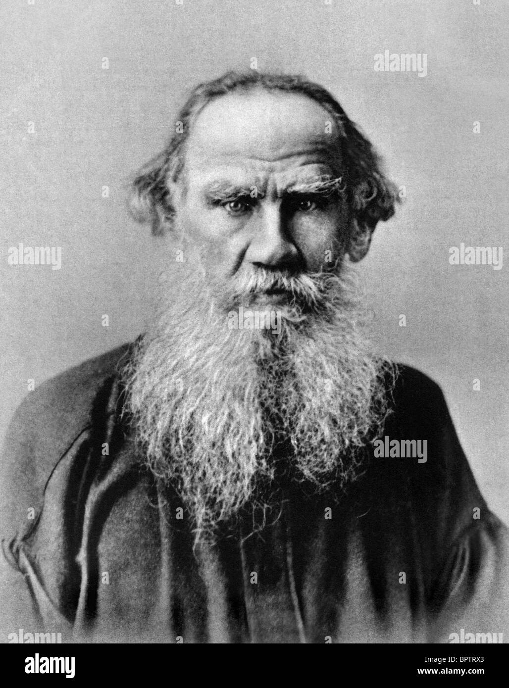 LEW TOLSTOI LEO TOLSTOI AUTOR KRIEG UND FRIEDEN (1888 Stockfotografie