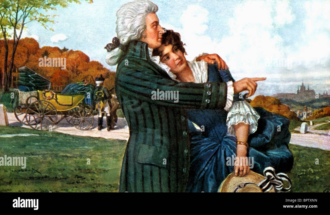 WOLFGANG AMADEUS MOZART KOMPONIST (1785) Stockfoto