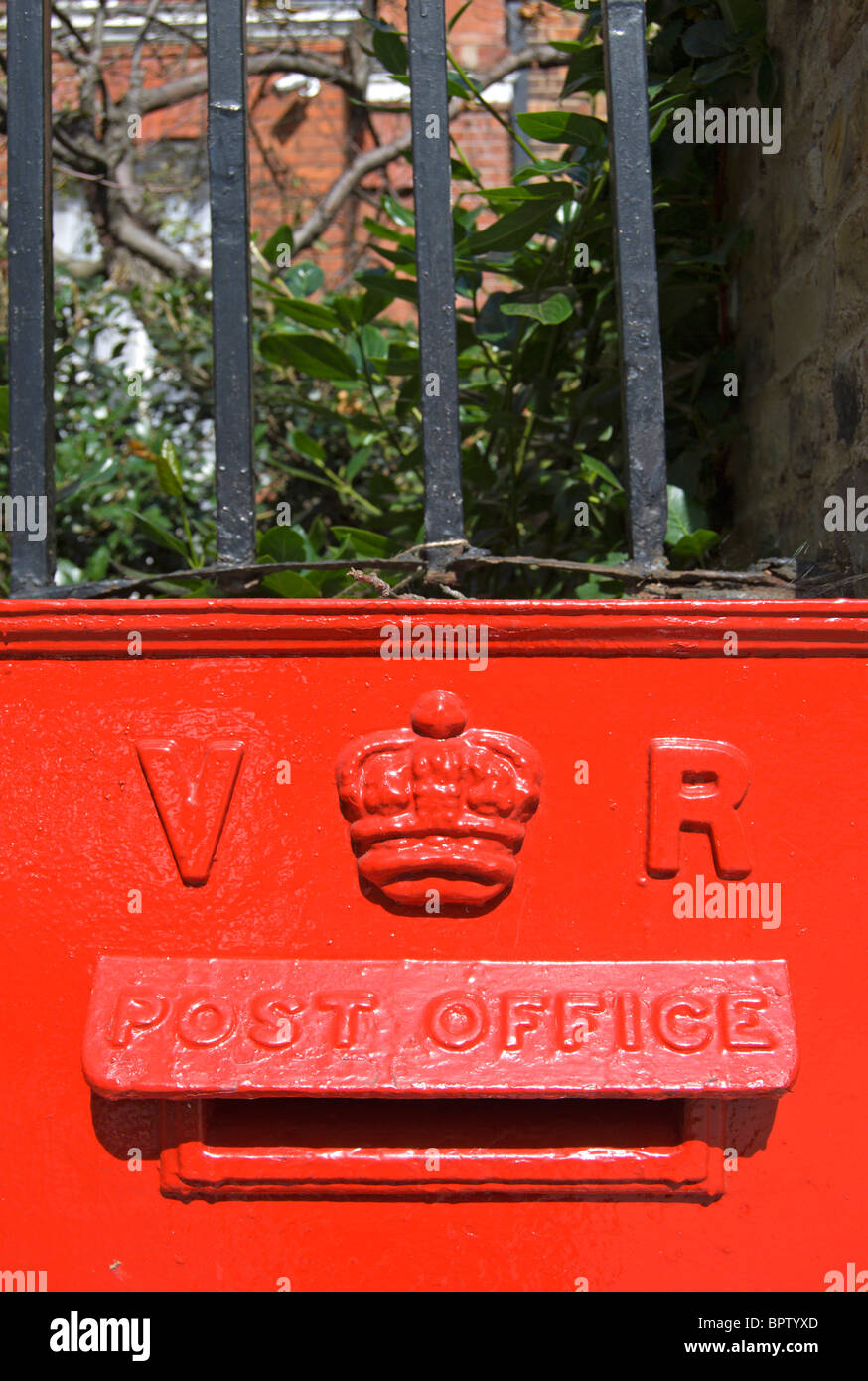 Detail des viktorianischen Briefkasten in Cheyne Weg, Chelsea, London, england Stockfoto