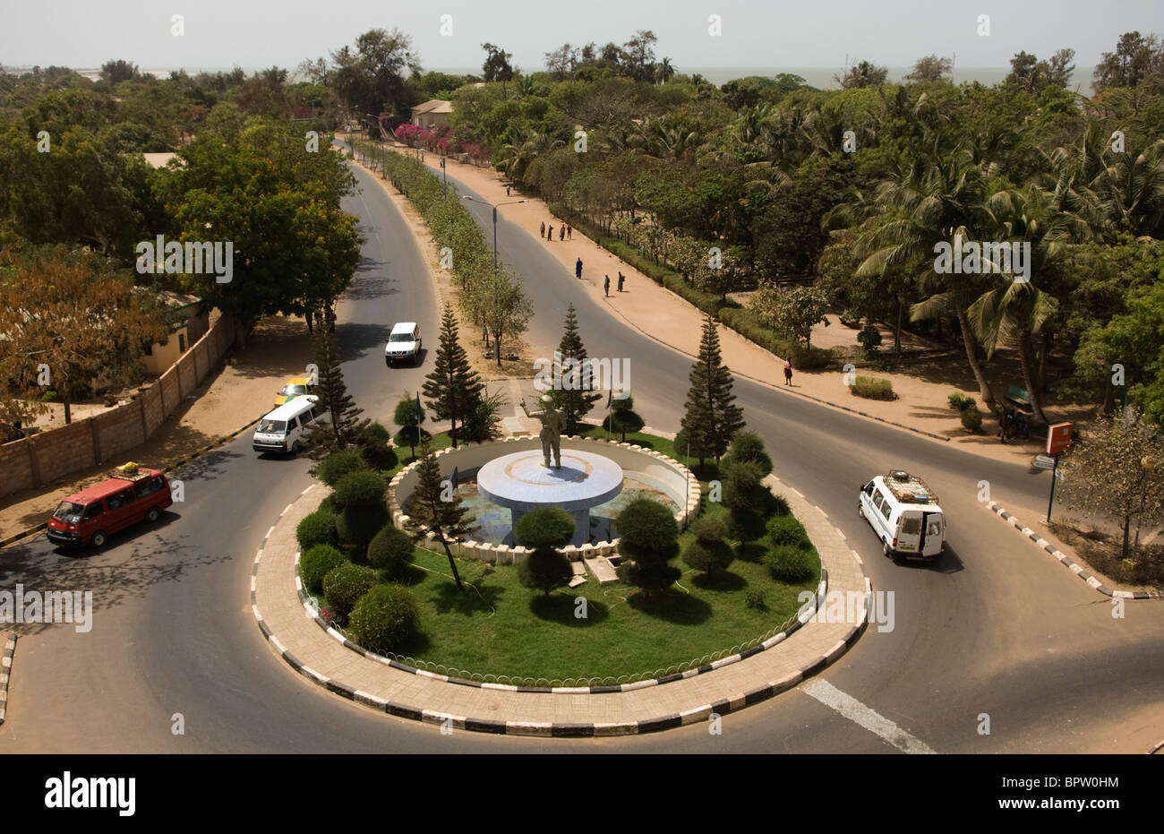 Banjul-Serrakunda Autobahn, Banjul, Gambia Stockfoto
