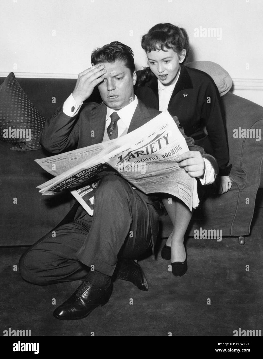 GUY MITCHELL & JANETTE SCOTT SCHAUSPIELER & SCHAUSPIELERIN (1950) Stockfoto
