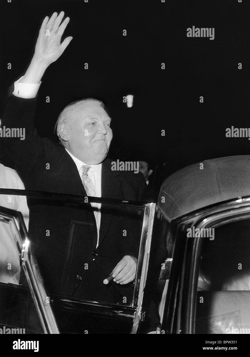 BUNDESWIRTSCHAFTSMINISTER LUDWIG ERHARD WEST 1. Mai 1963 Stockfoto