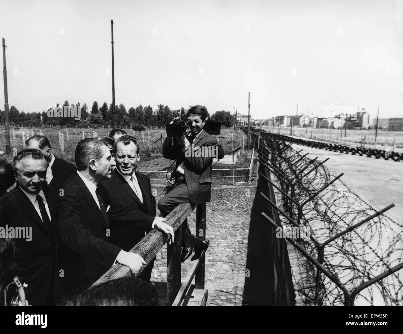 ERICH MENDE EDUARDO FREI MONTALVA WILLY BRANDT deutscher Kanzler & 01 dürfen 1965 BERLIN Stockfoto