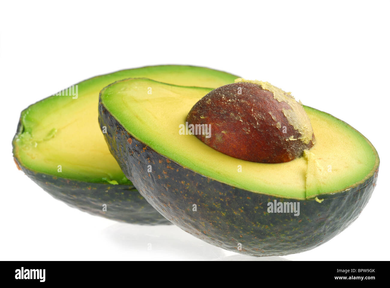 Frische tropische Frucht Avocado Studio isoliert auf weißem Hintergrund Stockfoto