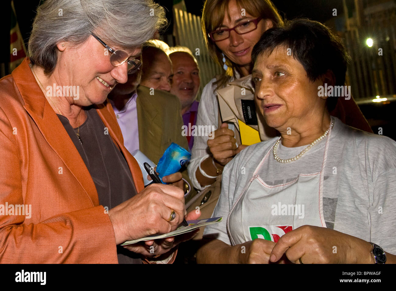 Rosy Bindi, Presidente Partito Democratico, Milano 02.09.2010 Stockfoto