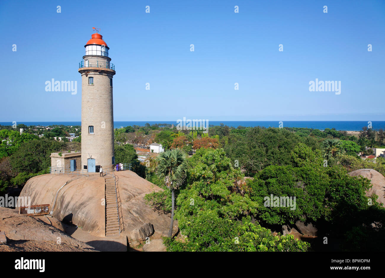 Der Leuchtturm, Mamallapuram, Tamil Nadu, Indien Stockfoto